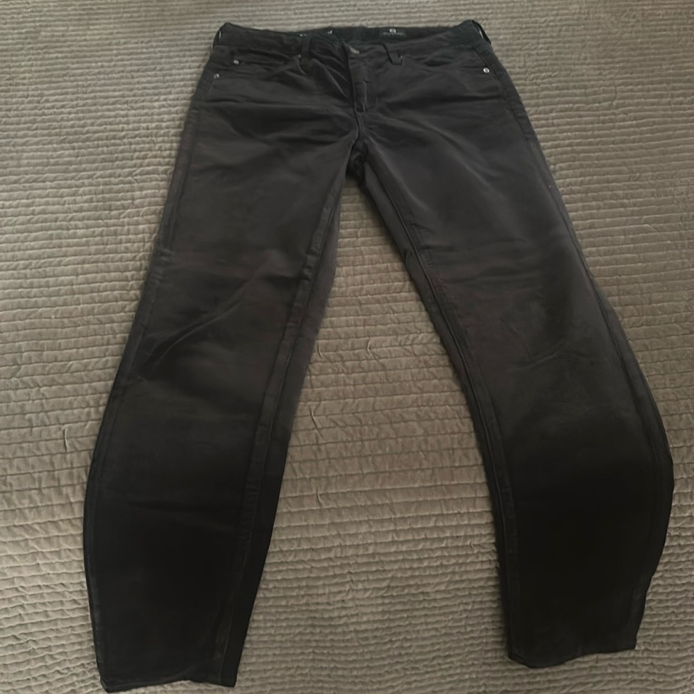 Used once AG SLIM STRAIGHT ANKLE velvet pant